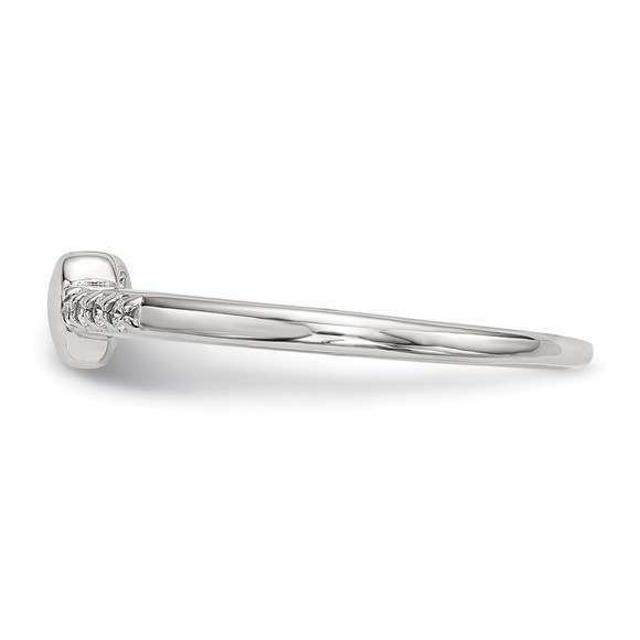 925 Sterling Silver CZ (Cubic Zirconia) Heart Ring - Picture 3 of 5